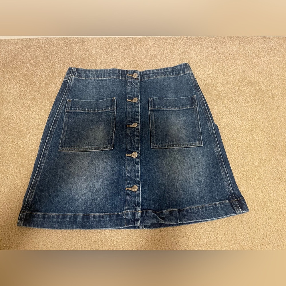 Lucky Brand Blue A-Line Mini Skirt